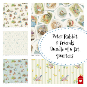 Rabbit Hunt: Peter Rabbit & Friends~ Bundle of 5 fat quarters