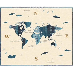 Longshore~ Newton Flag~ Panel 90cm