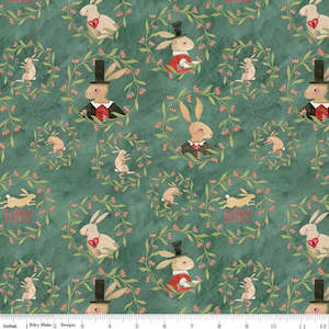 Hop Hop Hooray~Top Hat Rabbits~Teal