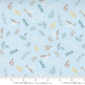 Little Ducklings ~Paper + Cloth~blue ~foliage sprigs