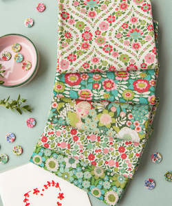 Bundle Save: Tilda "Wallflower"~ Green Bundle of 5 Fat Quarters