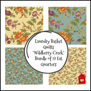 Bundle Save: Laundry Basket Quilts~Wildberry Creek~ Bundle of 12 Fat Quarters