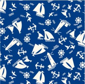 Clearout: Beach Baby~Sailing boats, lighthouses & anchors~ Blue