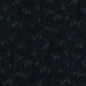 Liberty Fabrics Snowdrop Spot: Liberty Fabrics -Snowdrop Spot~ Slate Black
