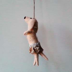 Christmas Craft: Christmas Dog Pip ~ hanging ornament
