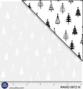 Ramblings Christmas Tree Forest~ White on White (tone on tone)