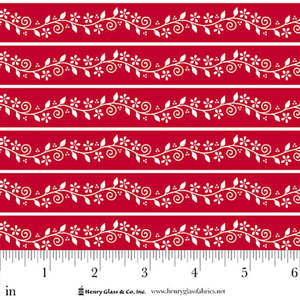 Gail Pan~Redberry Lane~ Viney Stripe ~ Red