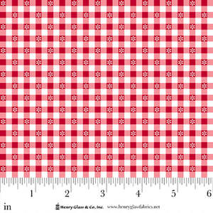 Gail Pan~Redberry Lane~ Daisy Check ~ Red