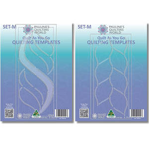 Pauline' s Quilter's World~ Quilt As You Go ~ Template Set M