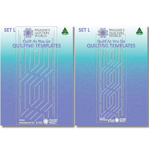 Pauline' s Quilter's World~ Quilt As You Go ~ Template Set L
