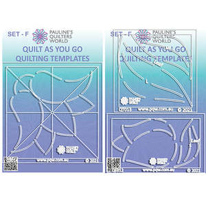 Pauline' s Quilter's World~ Quilt As You Go ~ Template Set F