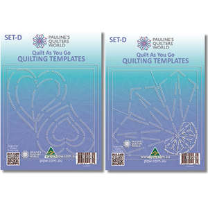 Pauline' s Quilter's World~ Quilt As You Go ~ Template Set D
