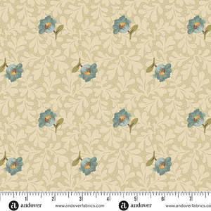 Laundry Basket Quilts ~Laundry Line ~ Buttercup Cream Blue