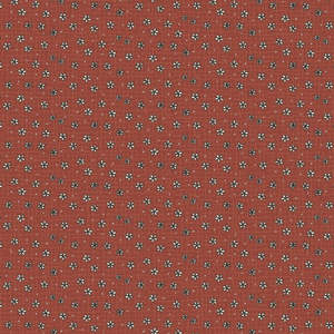 Lynette Anderson ~ Good Boy and Kitty ~ Tiny Flowers~Rust