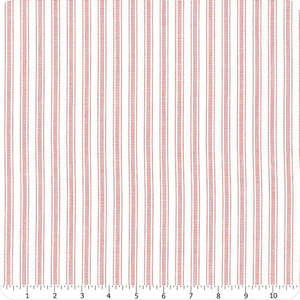 Fabric Basic Ranges: Tilda Woven Tea Towel~ Apple Cake Stripe Red
