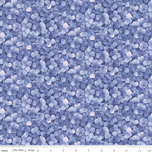 Hydrangeas in the Garden~ Periwinkle allover floral