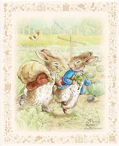 Peter Rabbit & Benjamin Bunny~Panel 90cm