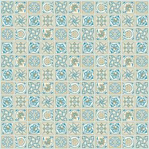 Liberty Fabrics: Liberty ~ The Emporium Collection 3~ Argyll Tile in Seaglass