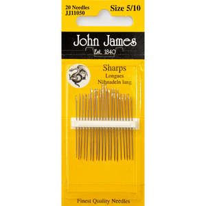 Haberdashery: John James ~Sharps Needles size 5/10