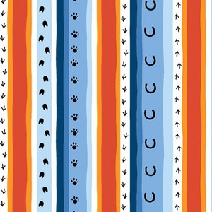 Pen Pals ~ stripes & footprints