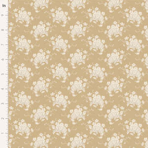 End Of Bolts: Tilda "Sunday Brunch"~ White Flower ~ Sand