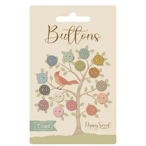 Tilda~ Poppy Seed Basics Buttons~ 9mm