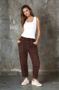 Mimoso Aw23: Parker Barrell jean - Chocolate