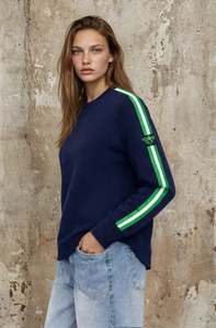 Mimoso Aw23: Moss Bianca sweat Navy