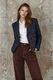 Moss Mateo Jacket Navy plaid