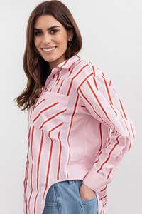 Moss Winter 23: Moss Maxwell shirt - candy stripe