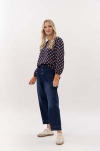 Mi Moso Ss23: Finley Top  Geo Flora