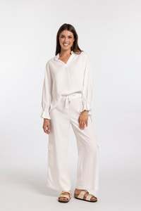 Mi Moso Ss26: Dahlia Pant - white