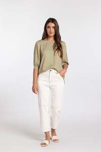 Mi Moso Ss26: Finley Top - mosiac