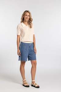 Moss Ss26: Charlie short - blue