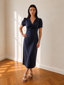 Indentdressedit: CLAUDIA DRESS MIDNIGHT SPOT