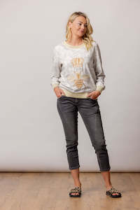SWEATSHIRT: Queen bee Sweat Mottled