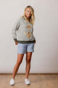 SWEATSHIRT: Queen bee Sweat Stripe