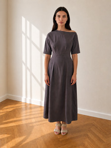 Indentdressedit: CHICA DRESS SLATE