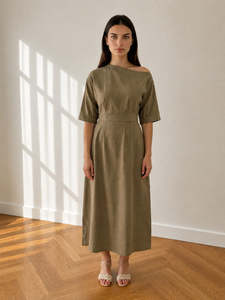 Indentdressedit: CHICA DRESS KHAKI