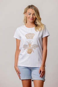 Tops: Queen Bee Tee White