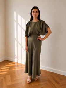 Indentdressedit: GEORGIA DRESS OLIVE