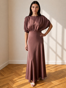 Indentdressedit: GEORGIA DRESS CACAO