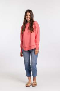 Mi Moso Ss26: Ena sweat - Raspberry pink