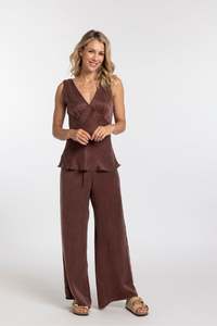 Moss Ss26: Mona Top - Chocolate