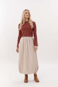 Ida Barrel Skirt - Biscuit