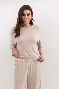 Shelby 3/4 sleeve knit - oat