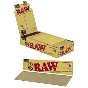 Raw: RAW Supernatural 12" Long Unbleached Rolling Papers