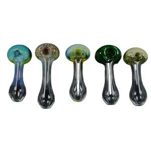 Top 10 Headshop: Glass Spoons - Coloured Frit Cap Spoons