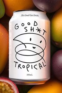 Good Sh t Tropical Pre + Probiotic Soda 12 cans (3 x 4 Pack) - Mineral