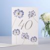 Agapanthus 40th Birthday Card - Minerva